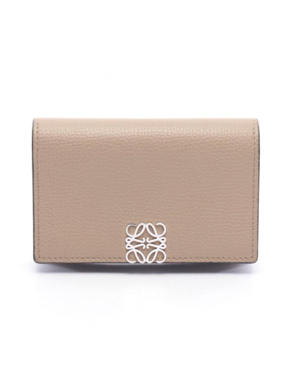 Loewe Card Case Anagram Beige Leather